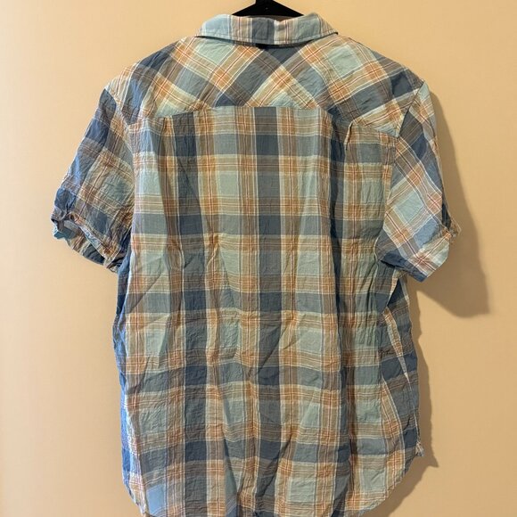 Rag and Bone Lightweight Plaid Short Sleeve Button Up - Medium - Picture 3 of 3
